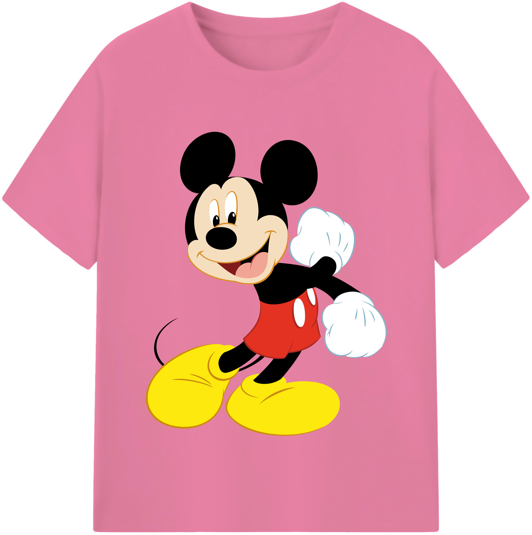 （画像用） ミッキーマウス Mickey Mouse 綿100％半袖Tシャツ（フロントプリント）